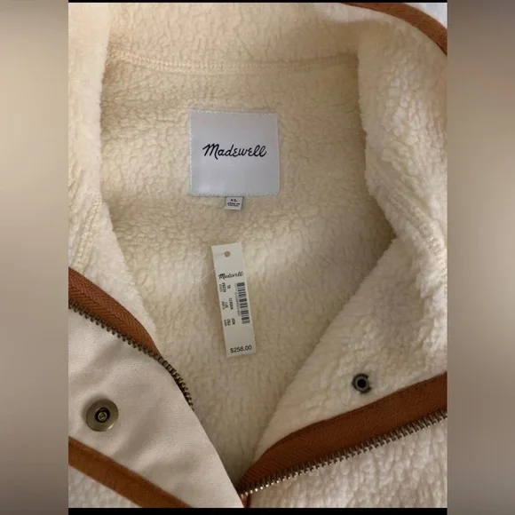 NEW Madewell Sherpa Estate Coat - Picture 7 of 7